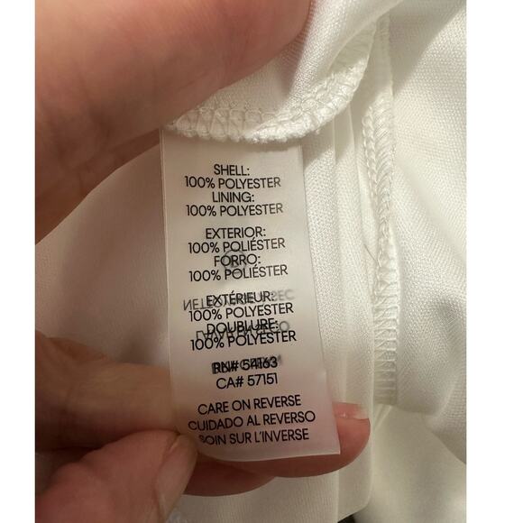 Calvin Klein white red floral print cold shoulder maxi dress size 4 - Picture 4 of 16